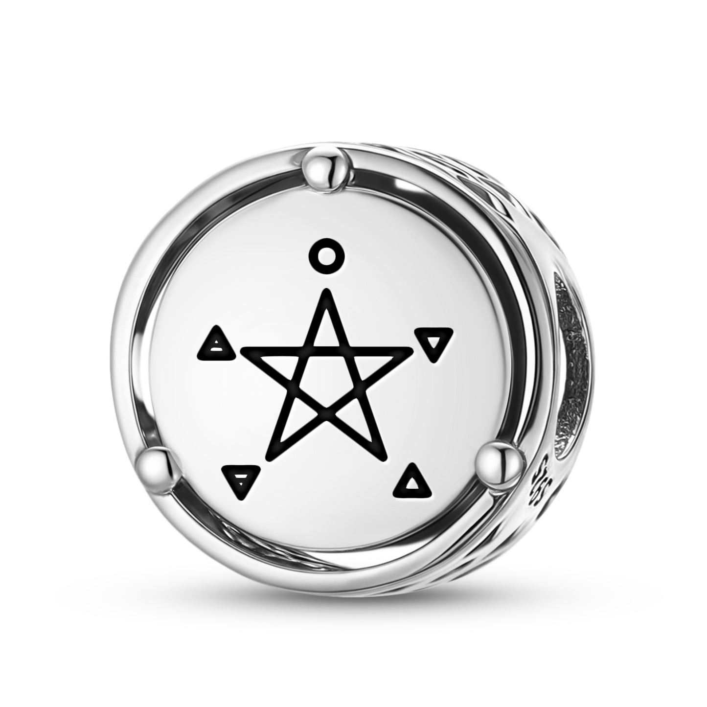 925 Sterling Silver Wicca The Five Elements Charms For Bracelets & Necklaces Pendants Beads Jewelry Fit Pan Bracelet Charm Ethnic Cultural Symbols Gifts For Women