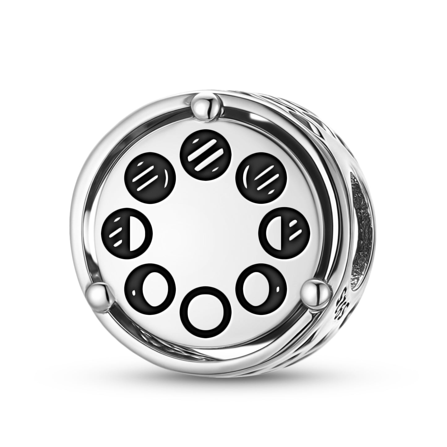 925 Sterling Silver Wicca Moon Phases Charms For Bracelets & Necklaces Pendants Beads Jewelry Fit Pan Bracelet Charm Ethnic Cultural Symbols Gifts For Women