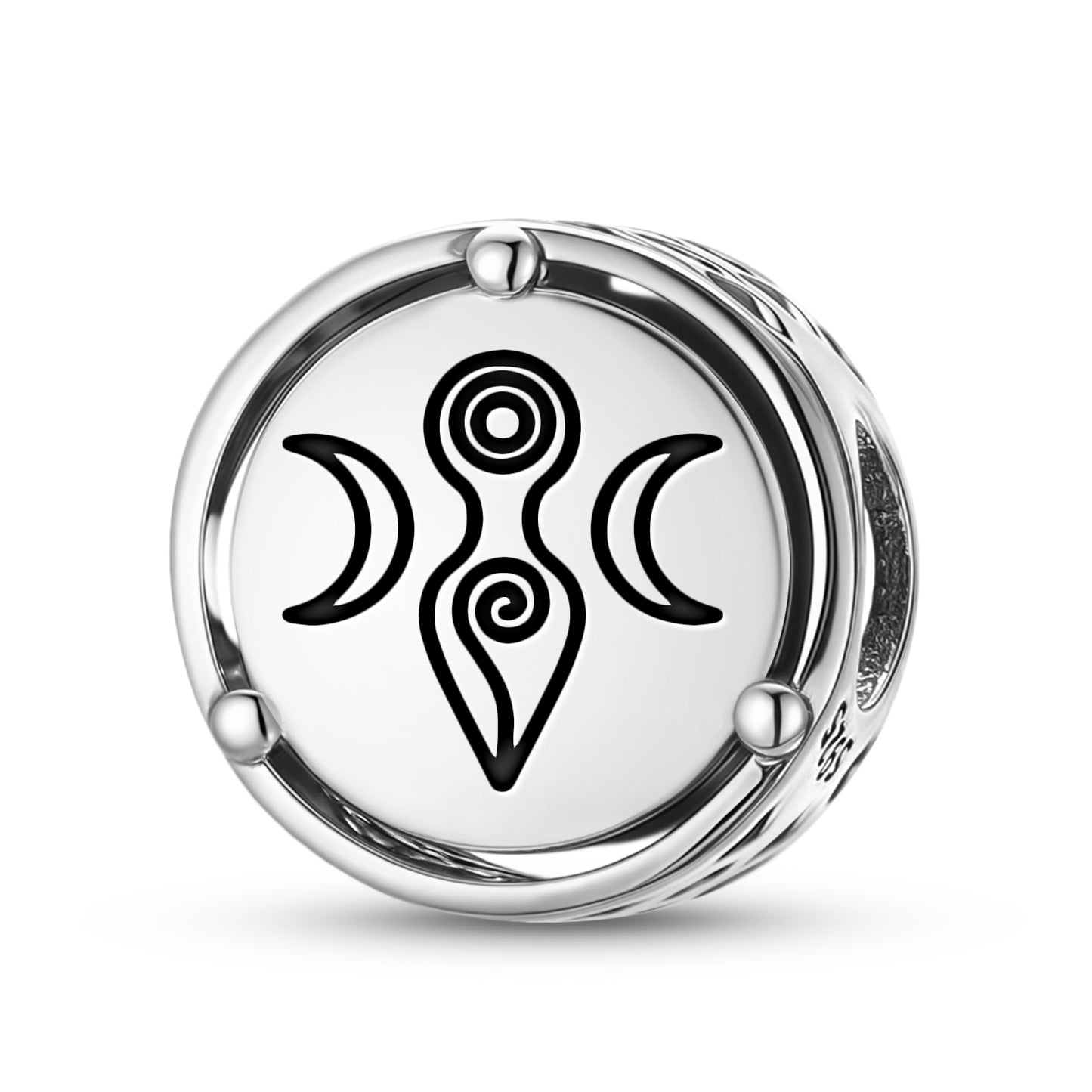 925 Sterling Silver Wicca Moon Goddess Charms For Bracelets & Necklaces Pendants Beads Jewelry Fit Pan Bracelet Charm Ethnic Cultural Symbols Gifts For Women