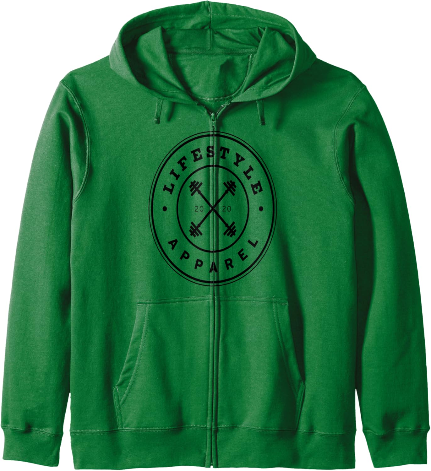 Lifestyle Apparel Fitness Circle Logo Zip Hoodie