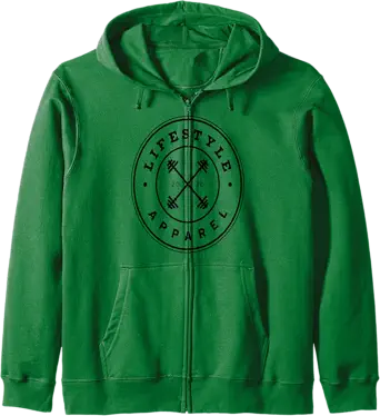 Lifestyle Apparel Fitness Circle Logo Zip Hoodie