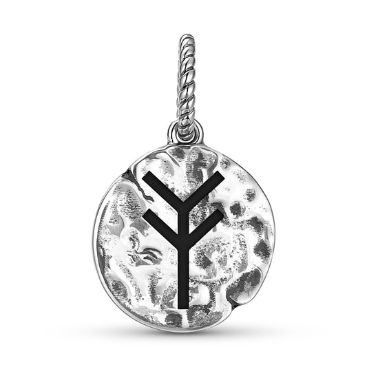 Native Rock Art Focus Ideas Symbol 925 Sterling Silver Hand Textured Dangle Charm For Charm Bracelets