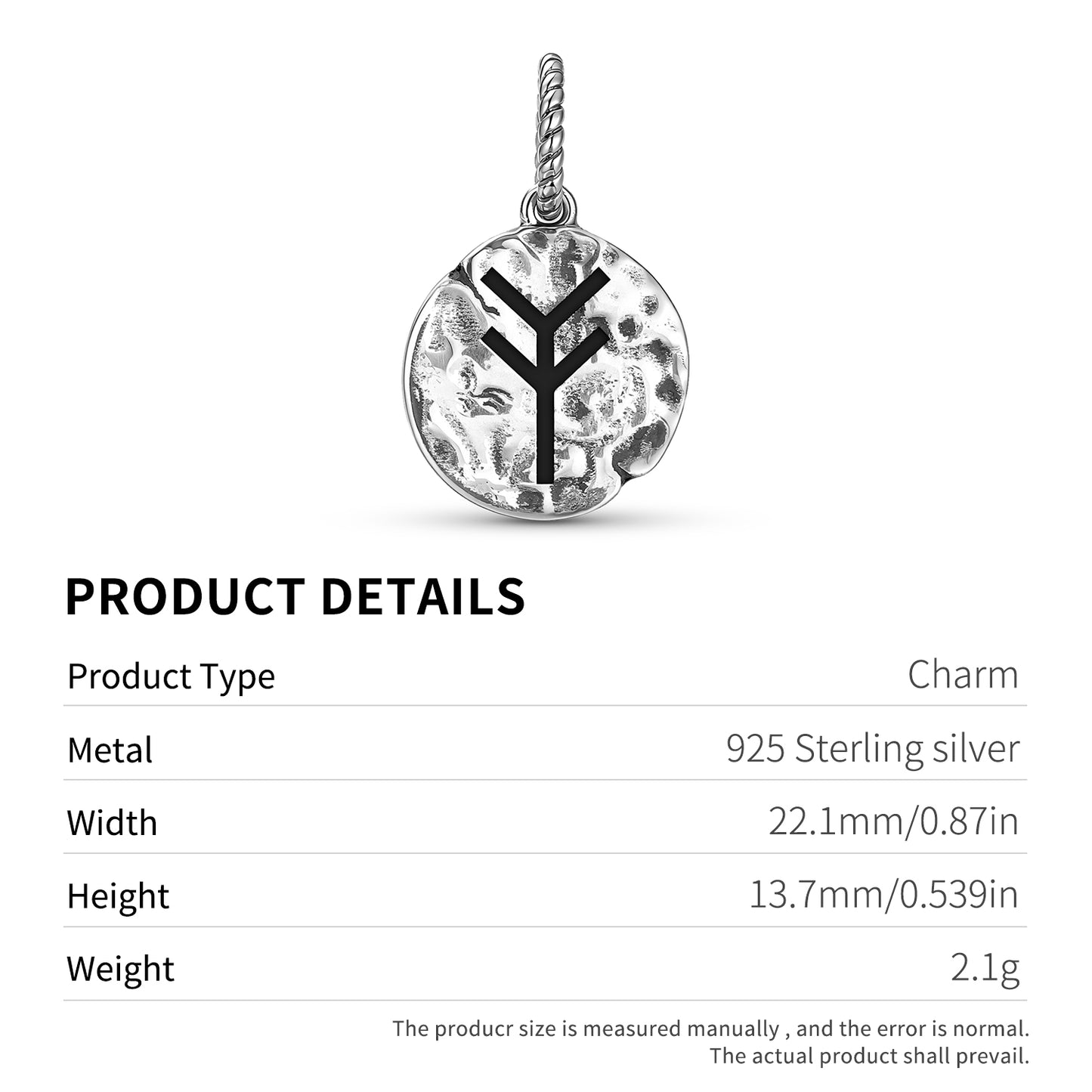 Native Rock Art Focus Ideas Symbol 925 Sterling Silver Hand Textured Dangle Charm For Charm Bracelets