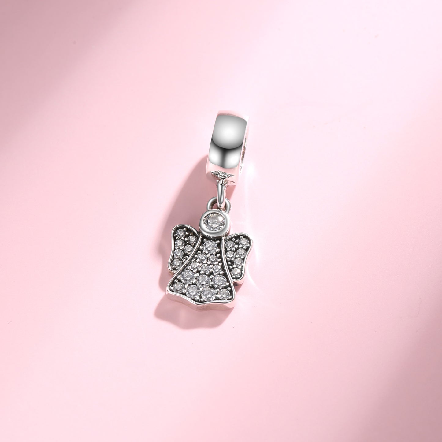 S925 Sterling Silver Angel Wings Heart Dangle Charm Love Pendant Bead For DIY Charm Bracelet Necklace Jewelry Making Gift