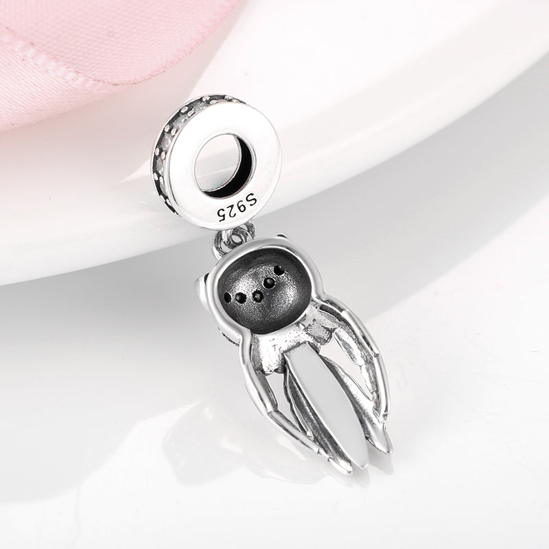 S925 Sterling Silver Owl Dangle Charm Cute Fashion Pendant Bead For DIY Charm Bracelet Necklace Jewelry Gift