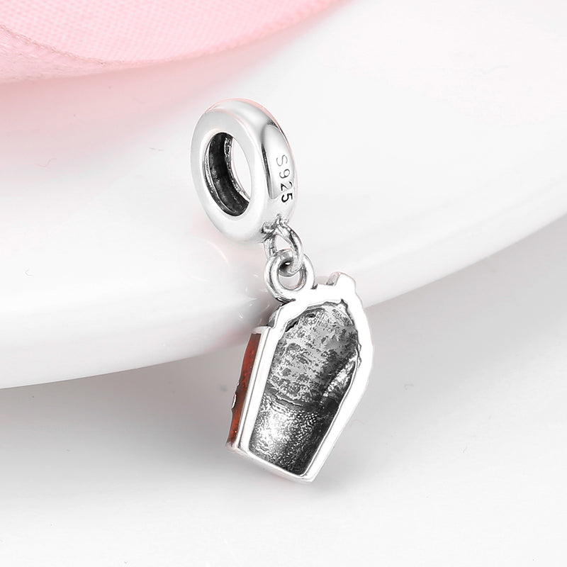 S925 Sterling Silver French Fries Dangle Charm Chic Pendant Bead For DIY Charm Bracelet Necklace Jewelry Gift