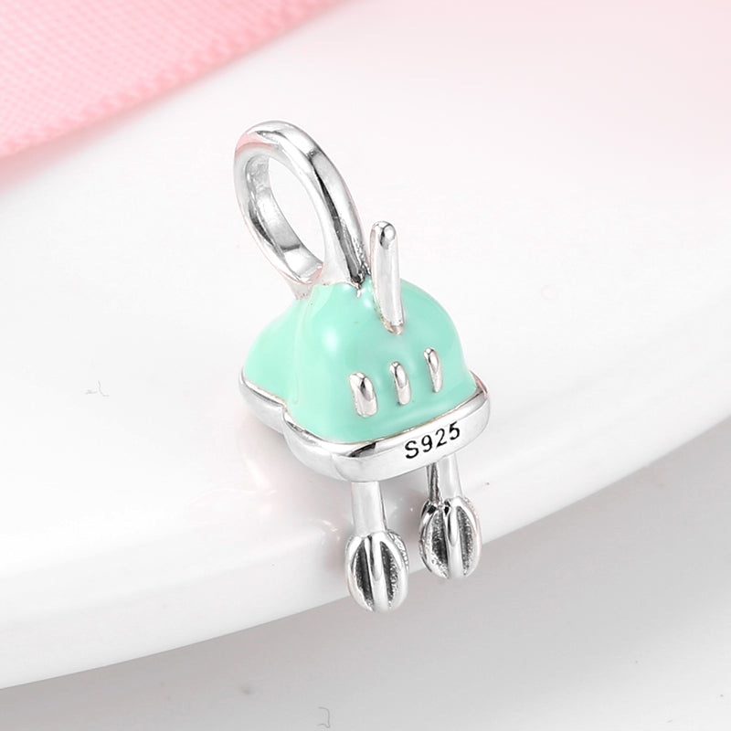 S925 Sterling Silver Whisk Dangle Charm Cute Kitchen Pendant Bead For DIY Charm Bracelet Necklace Jewelry Gift