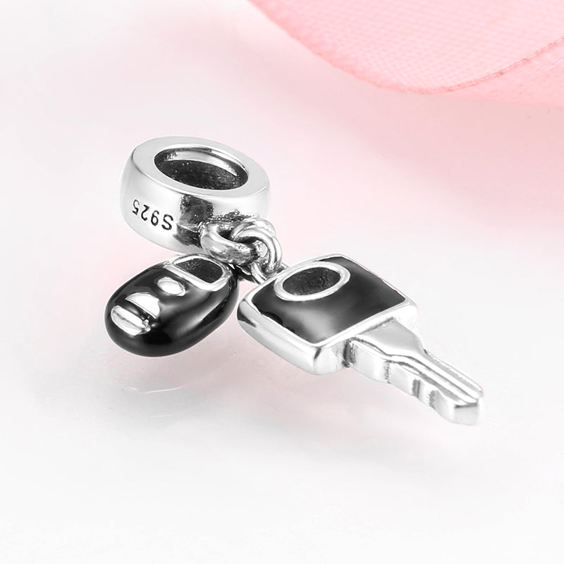 S925 Sterling Silver Key Dangle Charm Creative Pendant Bead For DIY Charm Bracelet Necklace Jewelry Gift