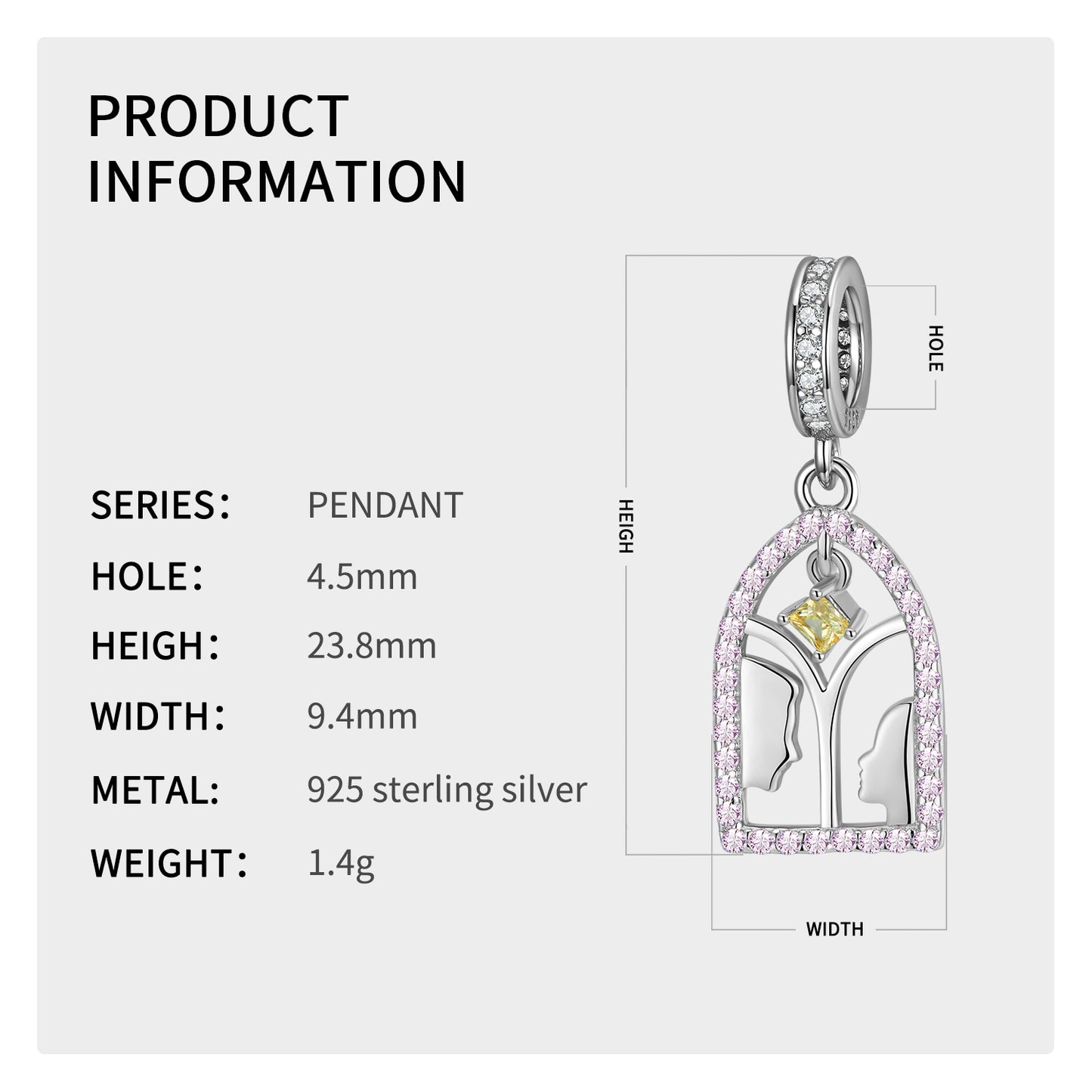 S925 Sterling Silver Loving Couple Dangle Charm Romantic Valentine's Day Pendant Bead For DIY Charm Bracelet Necklace Jewelry Gift
