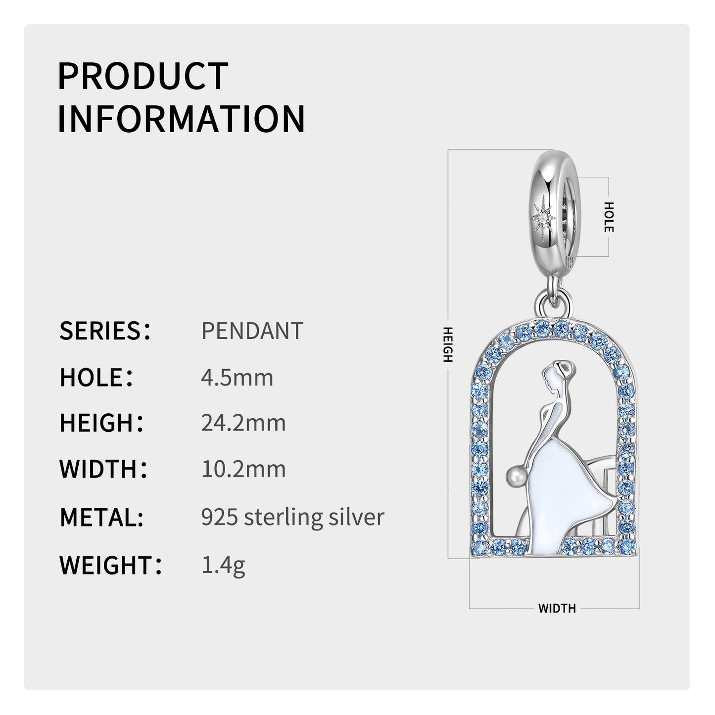 S925 Sterling Silver Bride Dangle Charm Wedding Pendant Bead For DIY Charm Bracelet Necklace Jewelry Gift