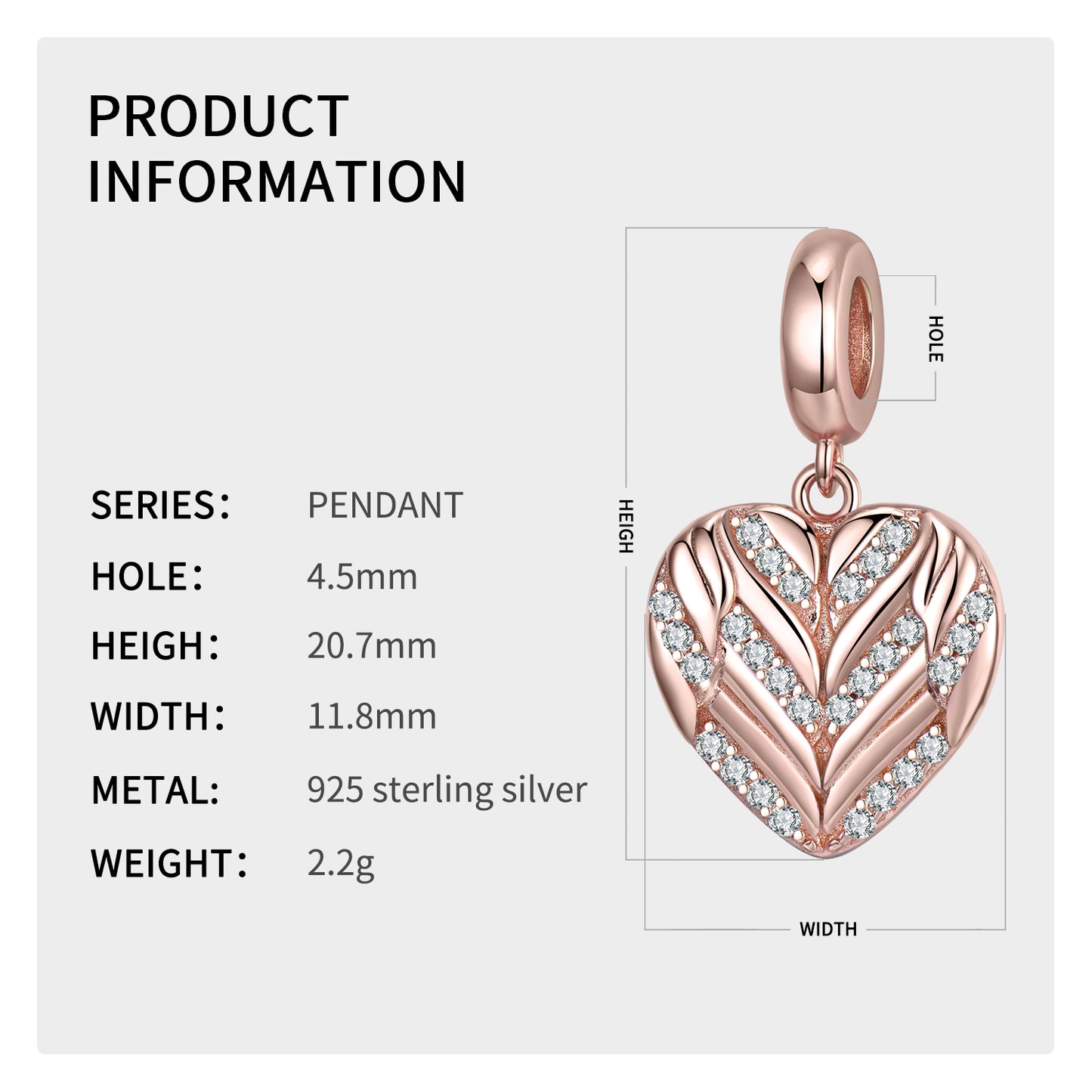 S925 Sterling Silver Angel Wing Dangle Charm Mother's Day Pendant Bead For DIY Charm Bracelet Necklace Jewelry Gift