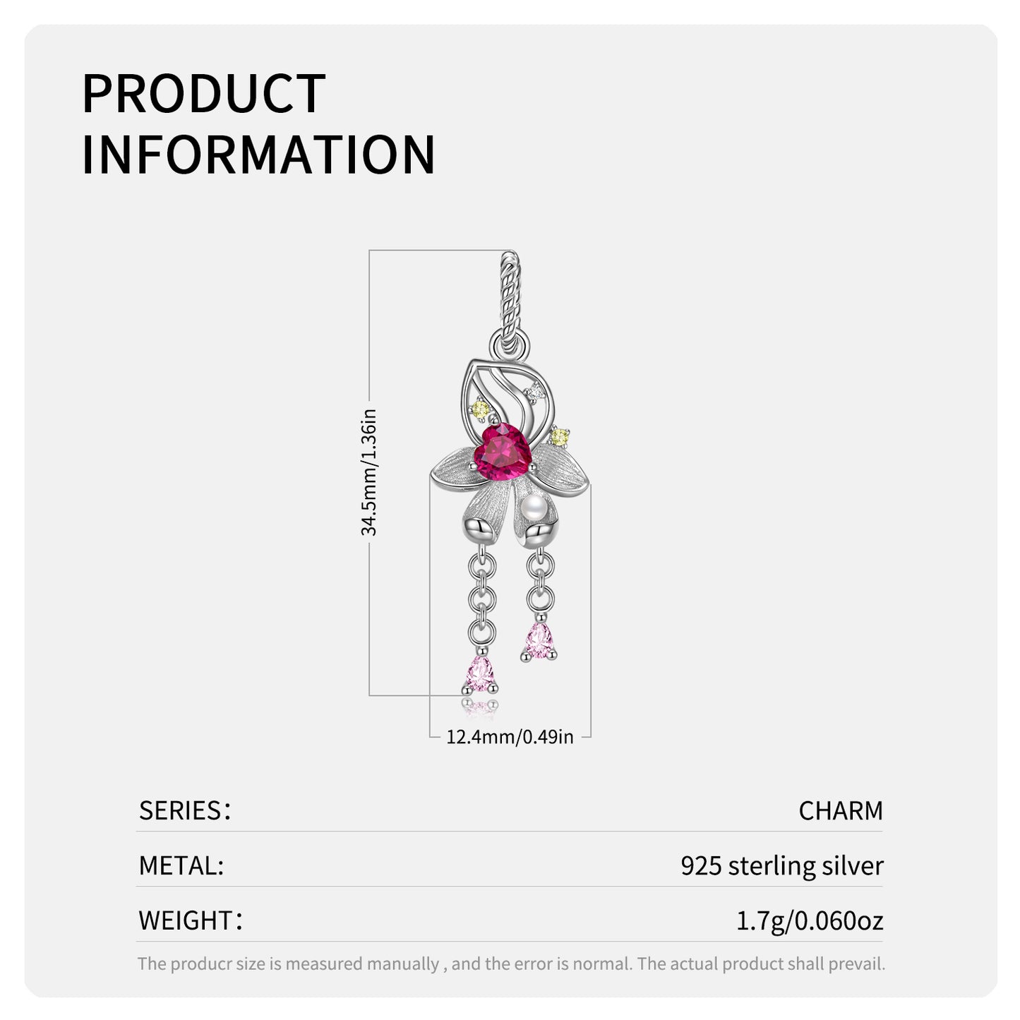 Original Design S925 Sterling Silver July Lotus Dangle Charm, July Birth Flower, Flower Language Series, CZ Charm Bead For DIY Bracelet Necklace, Pandora Compatible Jewelry Gift