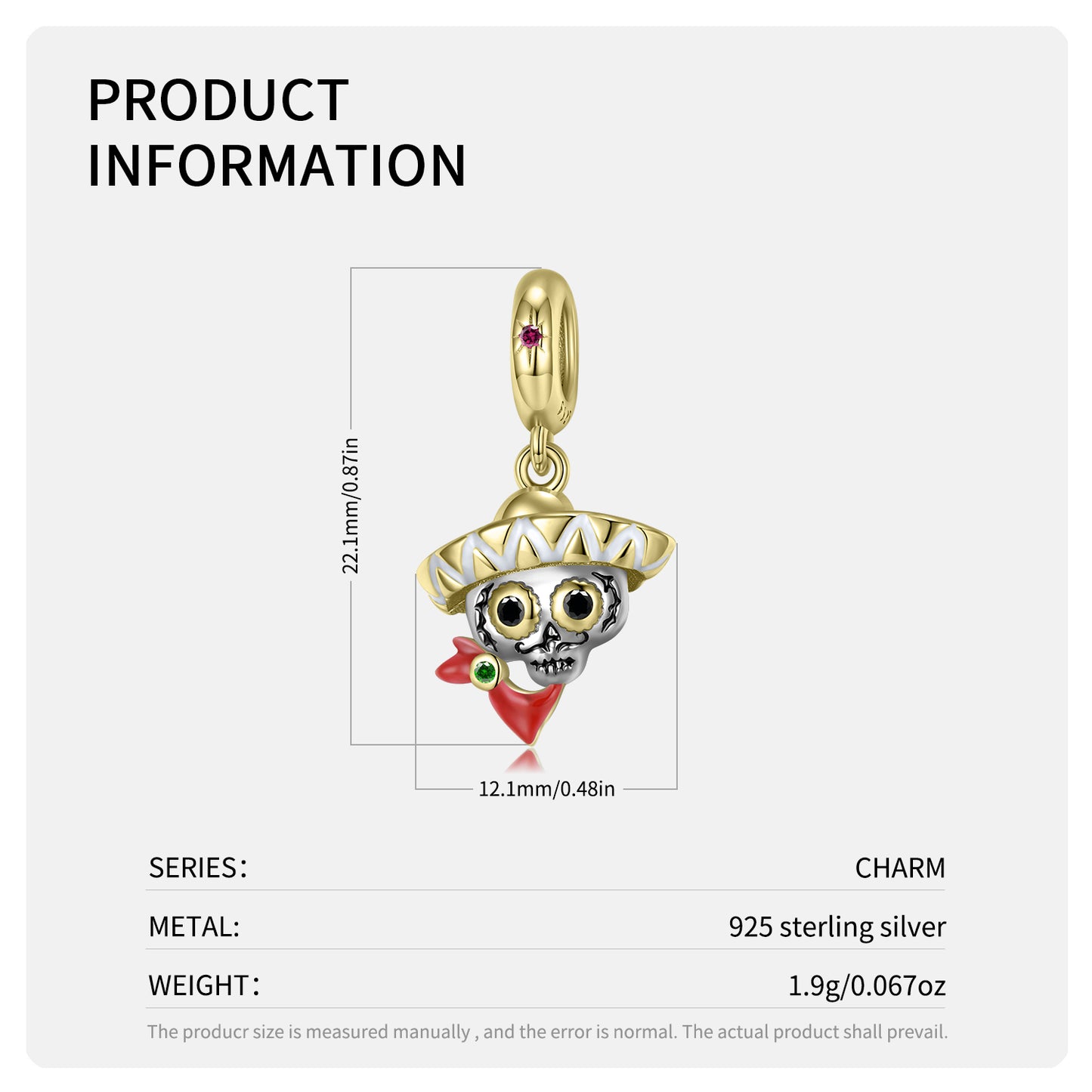 S925 Sterling Silver Hector Character Dangle Charm Movie Inspired Pendant Bead For DIY Charm Bracelet Necklace Jewelry Gift