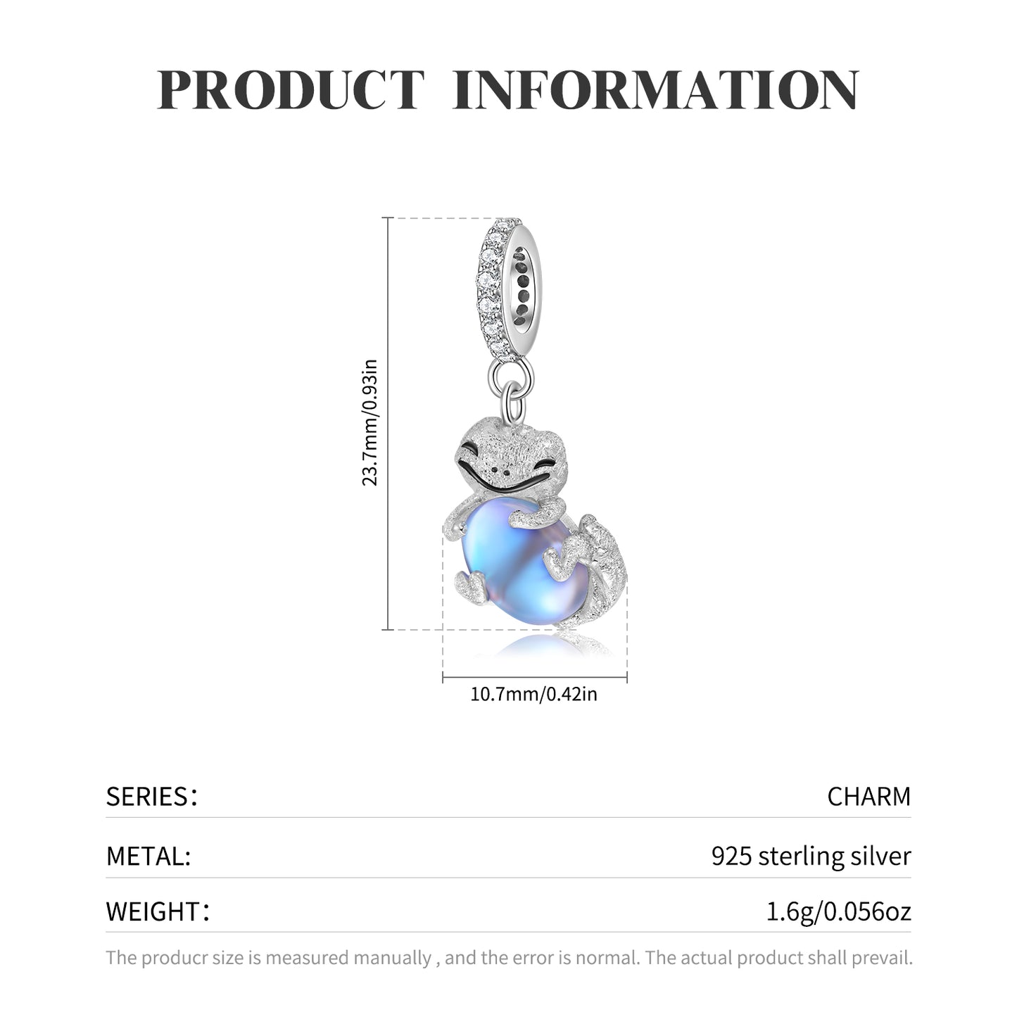 S925 Sterling Silver Cute Gecko Dangle Charm Animal Pendant Bead For DIY Charm Bracelet Necklace Jewelry Gift