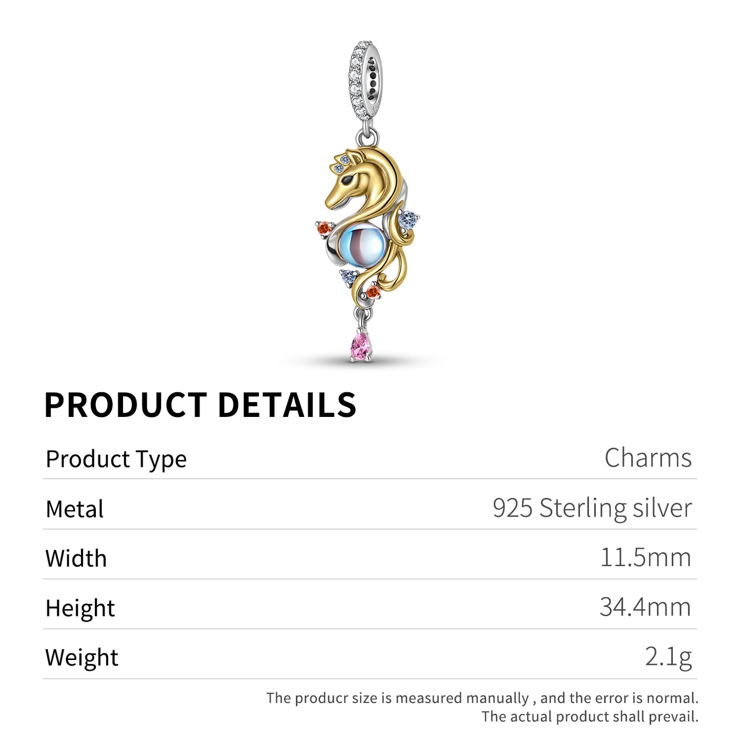 Skull Seahorse Charm 925 Sterling Silver Oxidized Pendant Bead For DIY Charm Bracelet Necklace Gothic Jewelry Gift