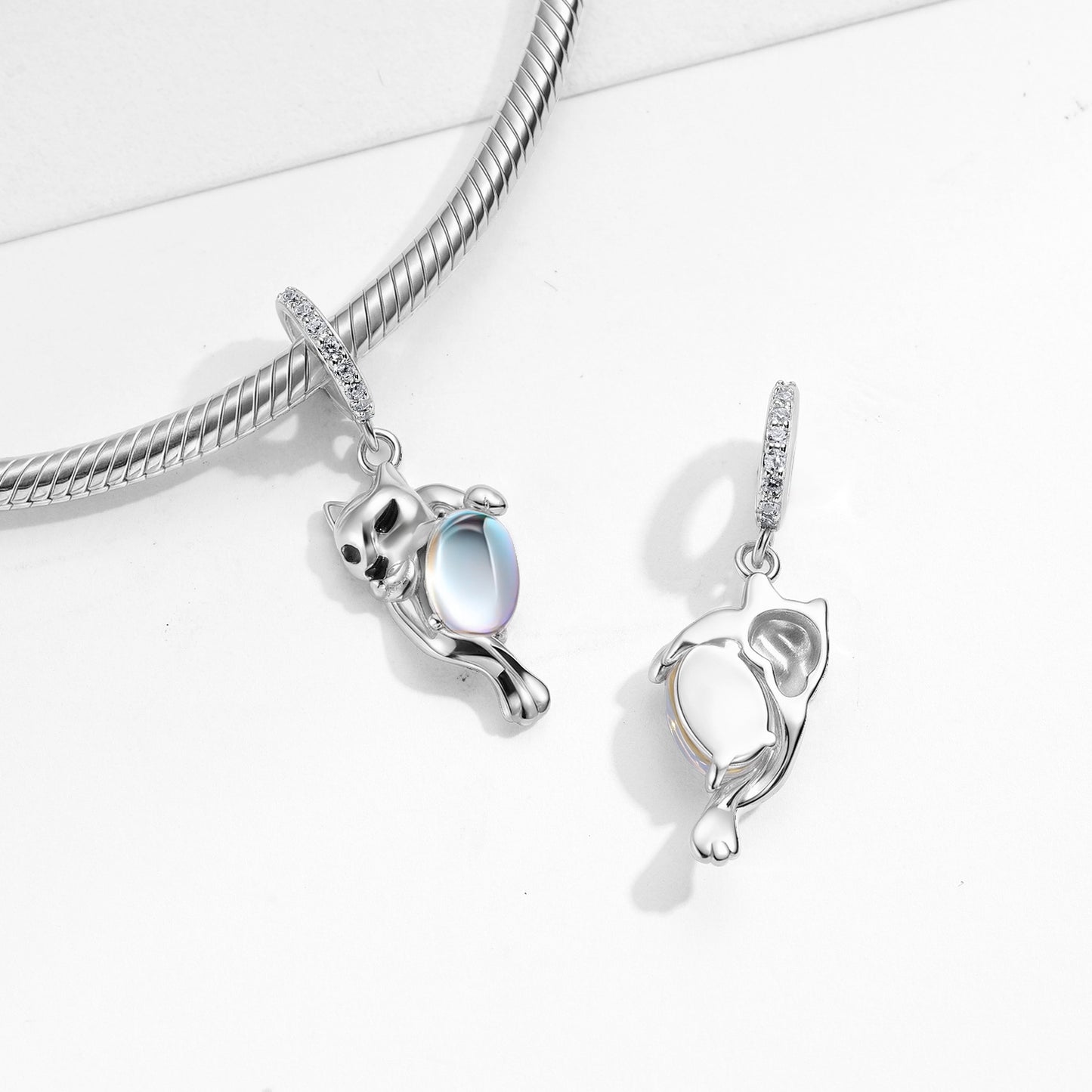 Skull Skeleton Charm 925 Sterling Silver Enamel Pendant Bead For DIY Charm Bracelet Necklace Gothic Jewelry Gift