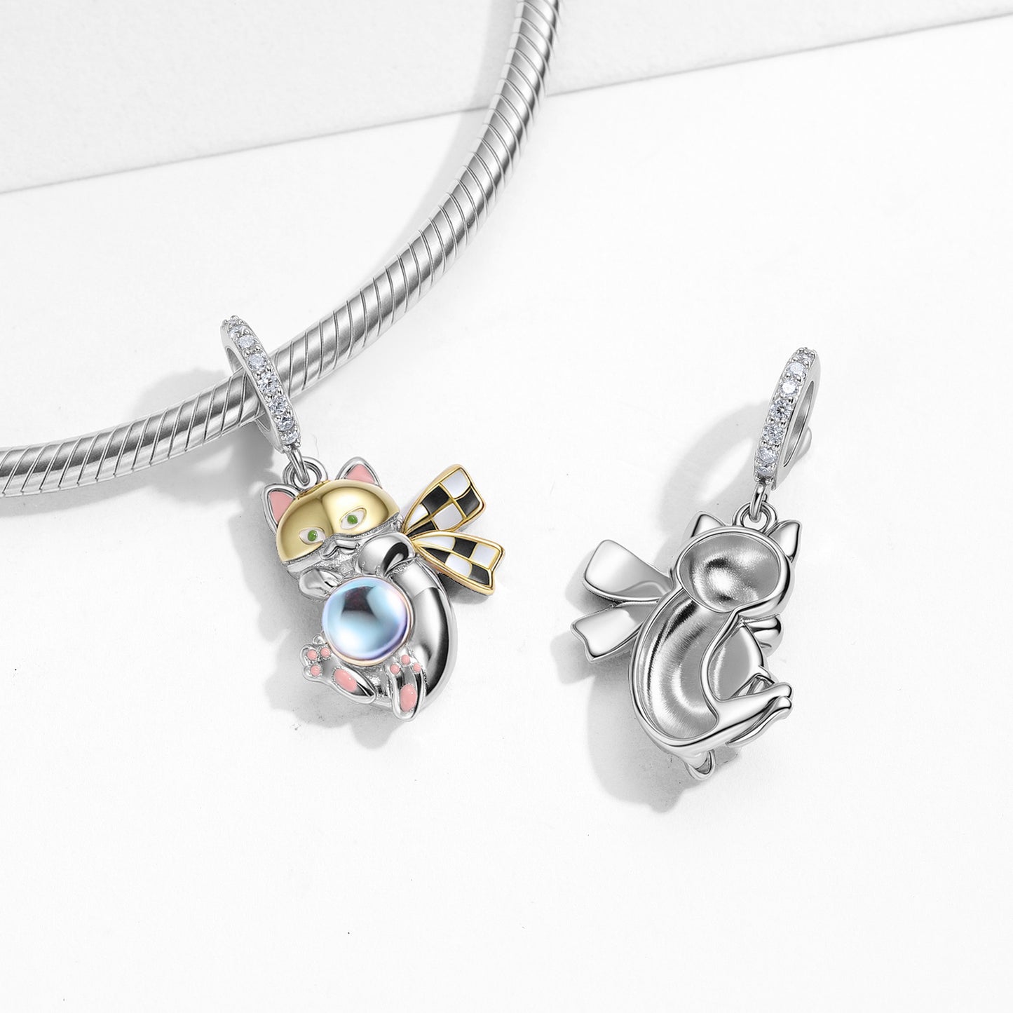 Basketball Panda Charm 925 Sterling Silver Pendant Bead For DIY Charm Bracelet Necklace Cute Animal Jewelry Gift