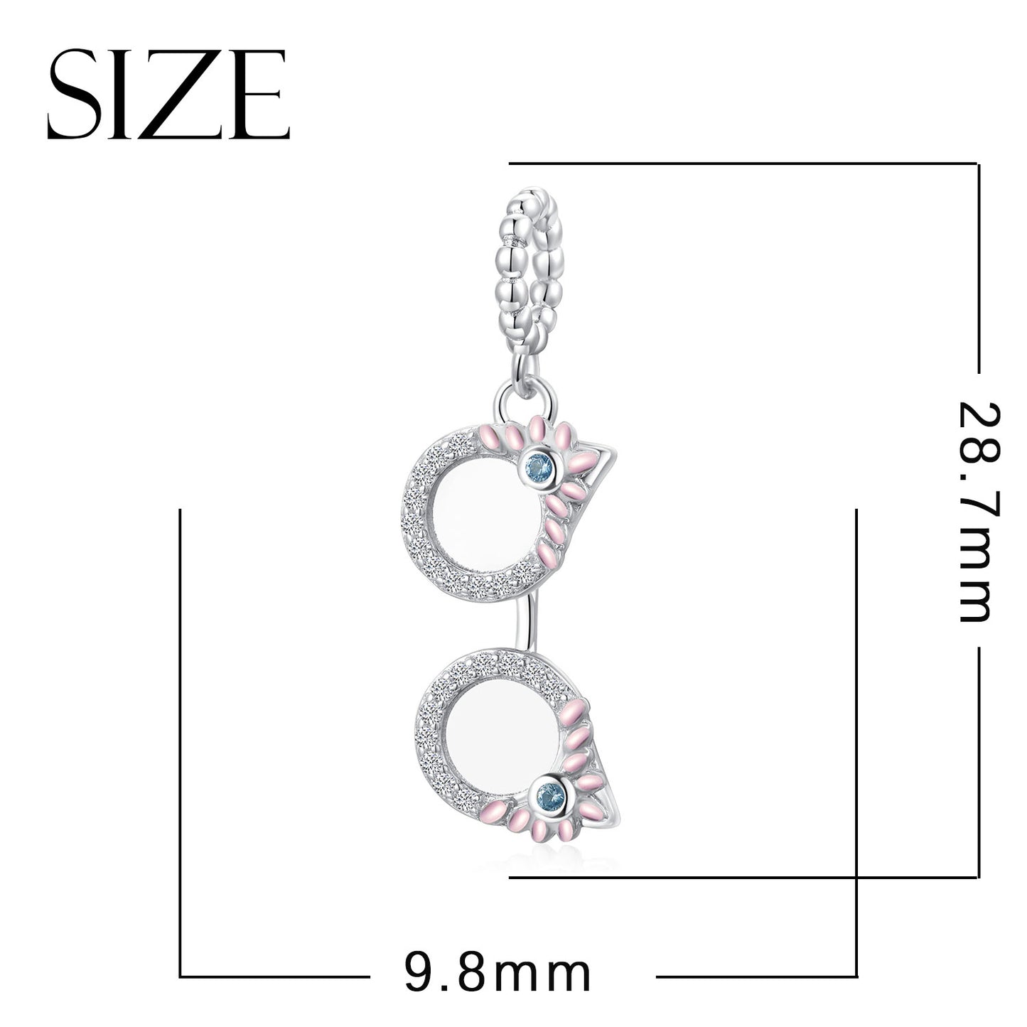 Christmas Skull Charm 925 Sterling Silver Enamel Stone Pendant Bead For DIY Charm Bracelet Necklace Holiday Jewelry Gift