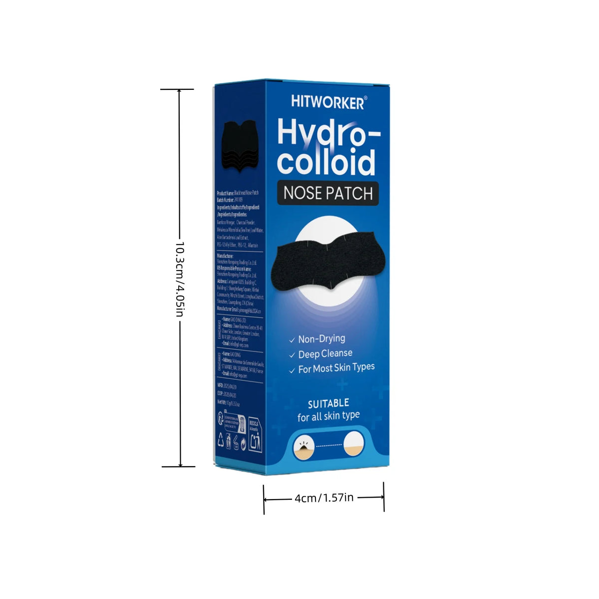 10/30/50-Piece Pore Cleansing Nose Strips | Alcohol-Free Formula, Deep