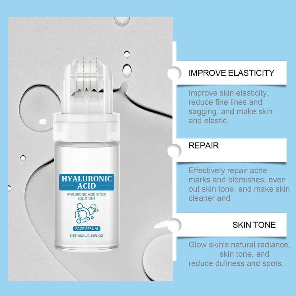 Hyaluronic Acid Face Serum 10ml Roller Applicator Hydrating