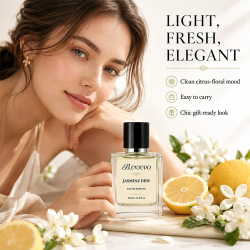 Binkvo Lemon Jasmine Fruity Fragrance Moisturizing Perfume for Women,