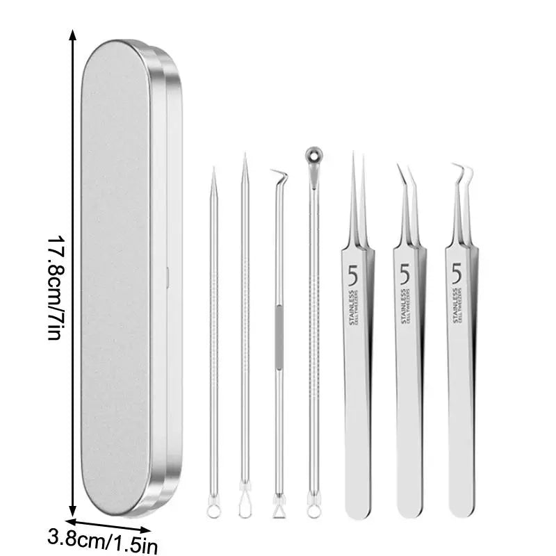 7/8Pcs Blackhead Remover Kit Professional Blackhead  Needle Skin Care 13