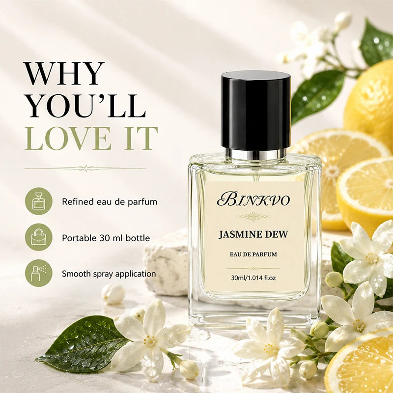 Binkvo Lemon Jasmine Fruity Fragrance Moisturizing Perfume for Women,