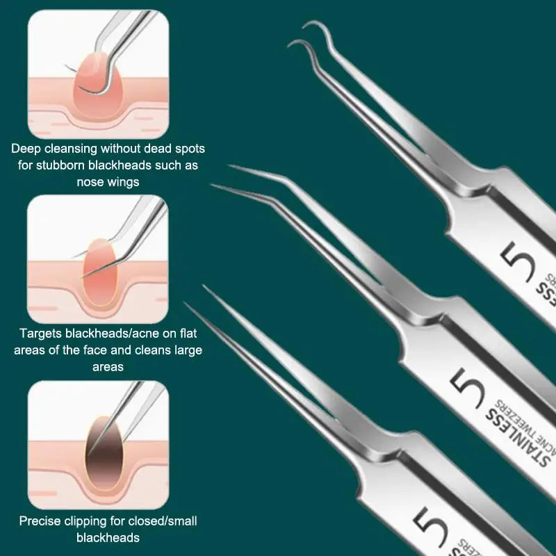 7/8Pcs Blackhead Remover Kit Professional Blackhead  Needle Skin Care 17