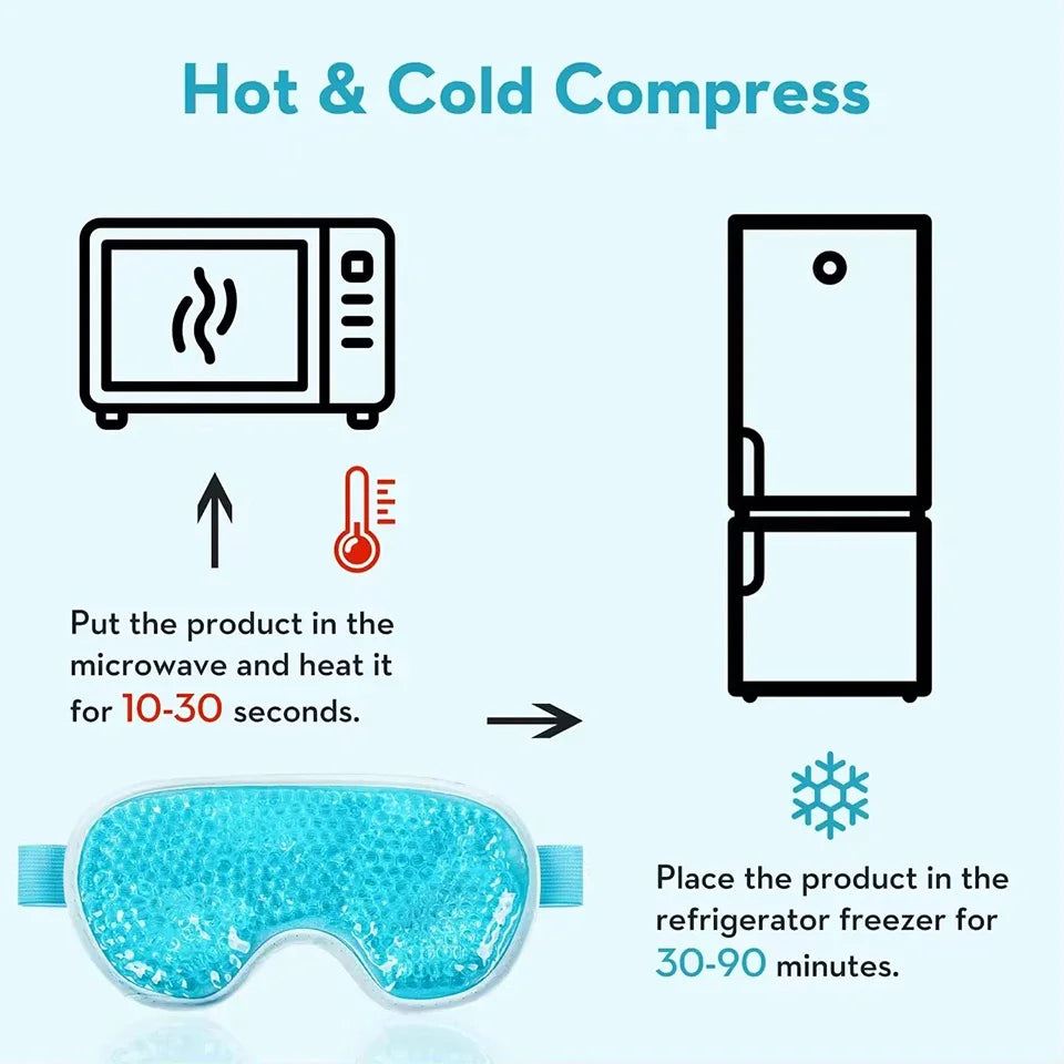 Cold Compress Eye Mask Can Be Reused for Dark Circles Swollen Eyes