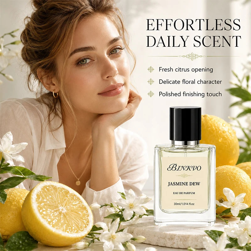 Binkvo Lemon Jasmine Fruity Fragrance Moisturizing Perfume for Women,