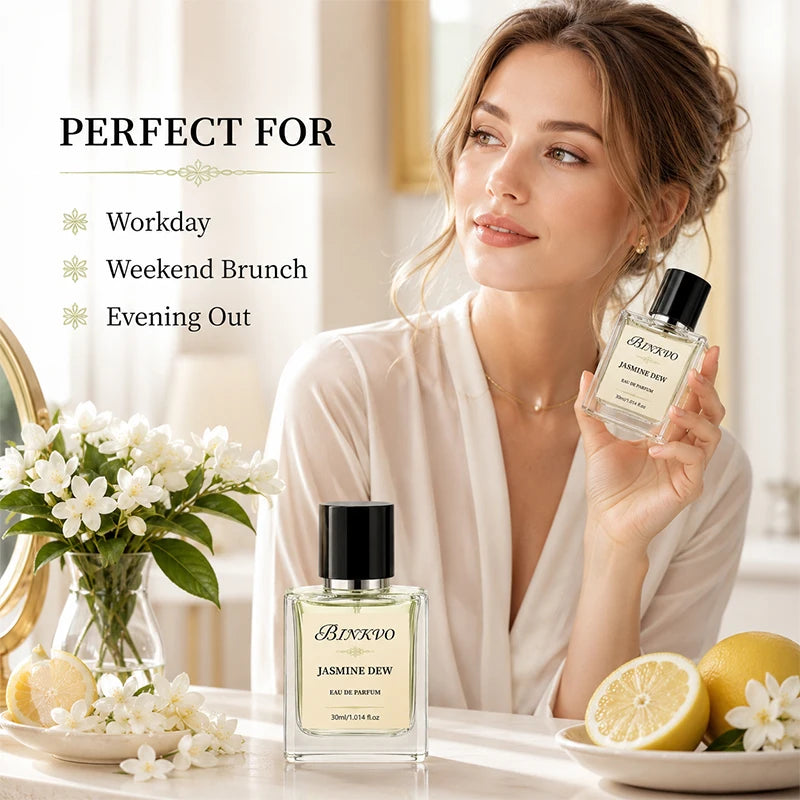 Binkvo Lemon Jasmine Fruity Fragrance Moisturizing Perfume for Women,