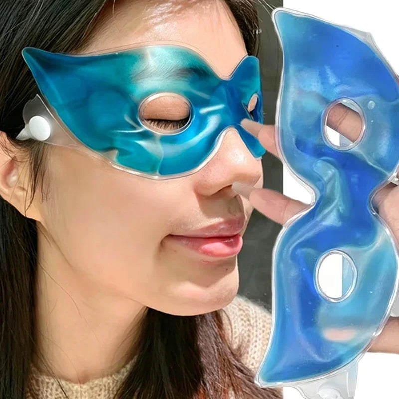1/10pcs Fashion Blue Relieve Eye Fatigue Reusable Cooling Eyes Masks