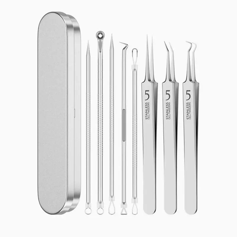 7/8Pcs Blackhead Remover Kit Professional Blackhead  Needle Skin Care 17