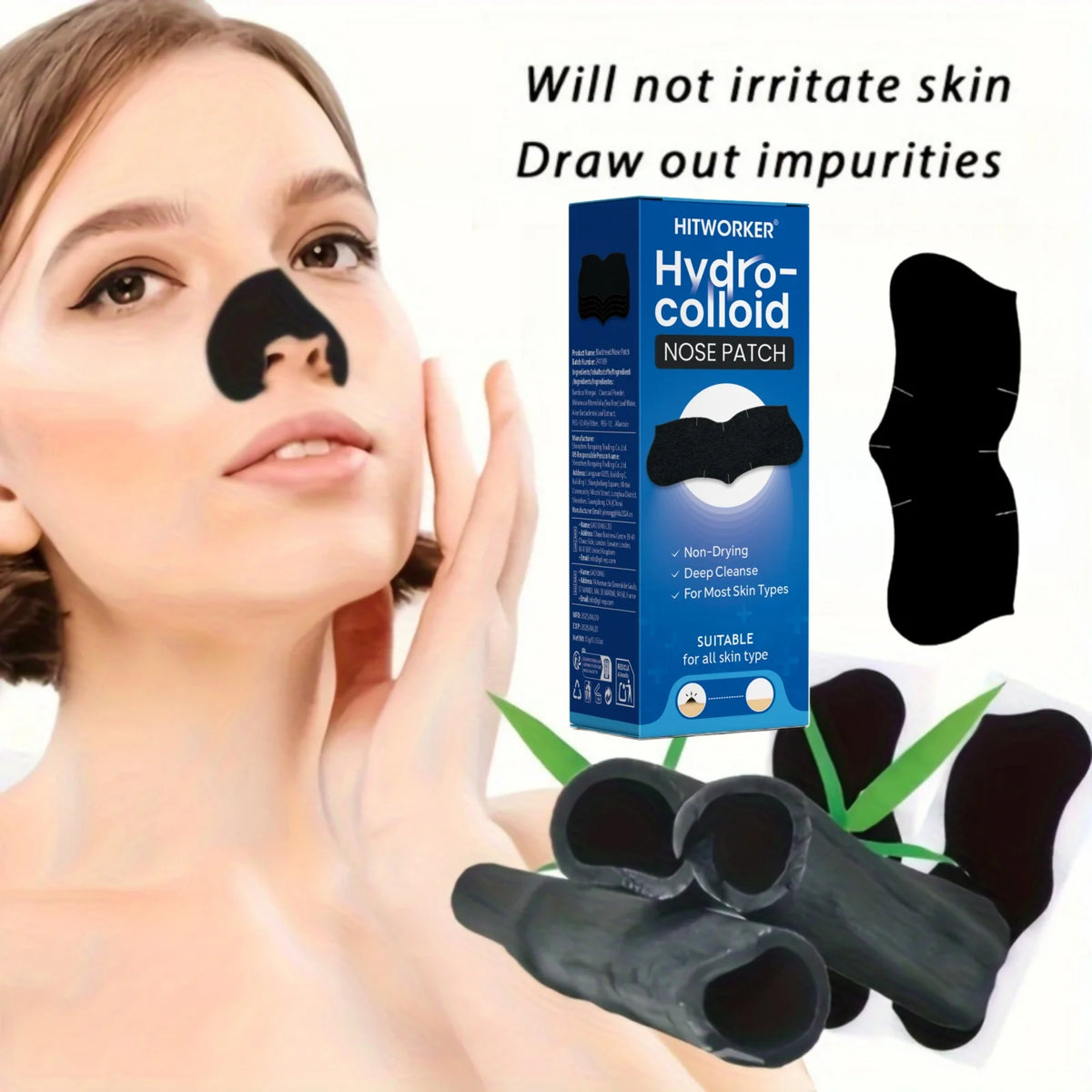 10/30/50-Piece Pore Cleansing Nose Strips | Alcohol-Free Formula, Deep