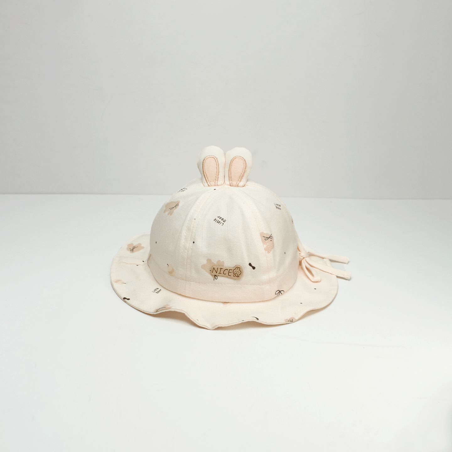 New Men's And Women's Plush Rabbit Ears With NlCE Logo And Printed Pattern, Foldable And Portable, Cute And Soft Style Headband Suitable For Taking Photos.