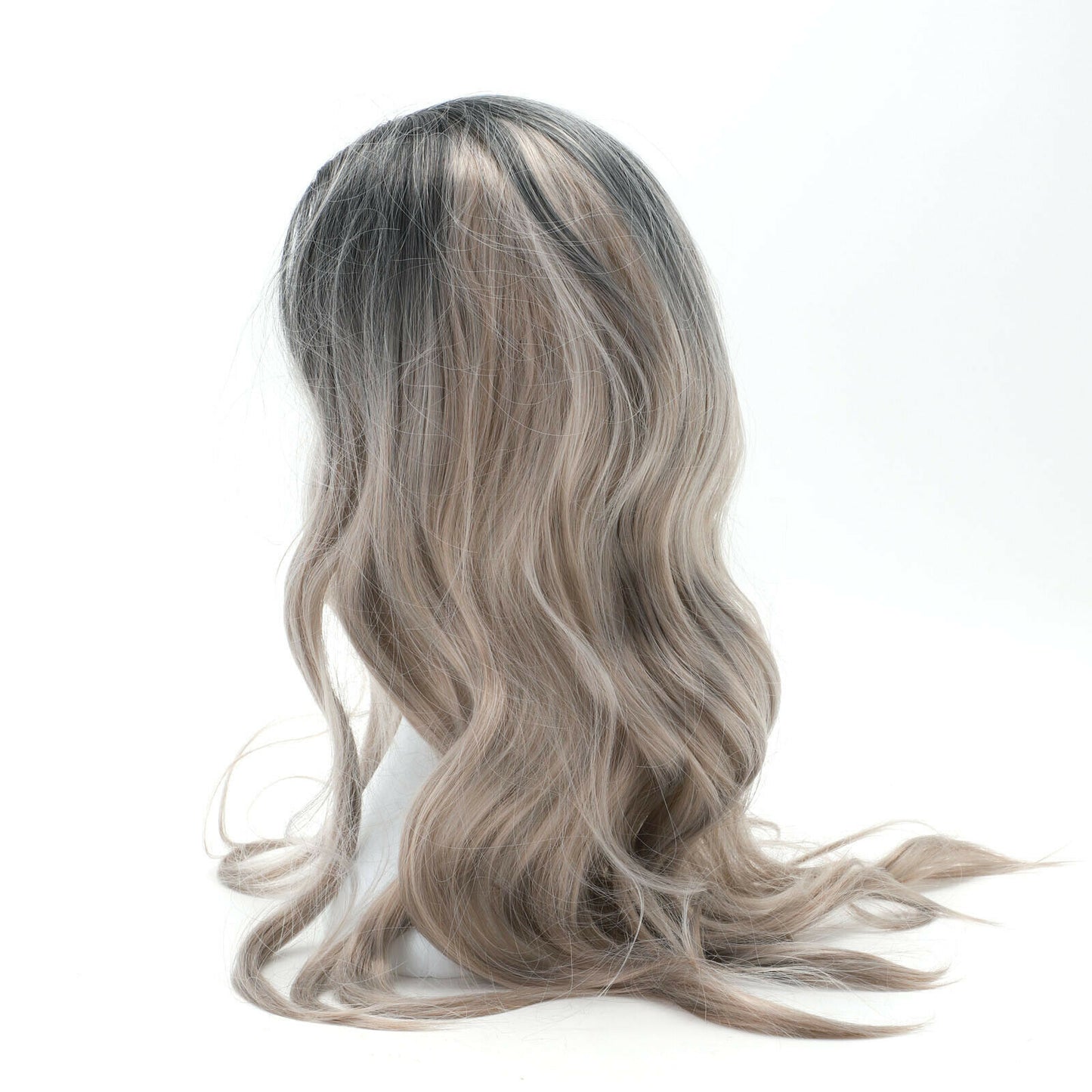 The New  Brown Gold Blonde Long Wavy Wig Synthetic Curly Hair Cosplay Fashion