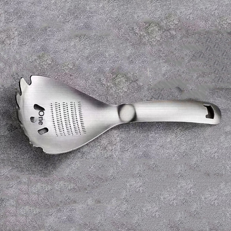Stainless Steel Food Garlic Masher Spoon Kitchen Gadget