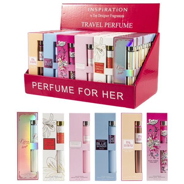 6pcs Travel Set, Women'S Eau De Parfuma Spray, Long Lasting Fragrance, 6 Different Flavor, Perfect For Holiday Gifts, Dating, Daily Life, Parties, 1.18 Fl Oz Bottle