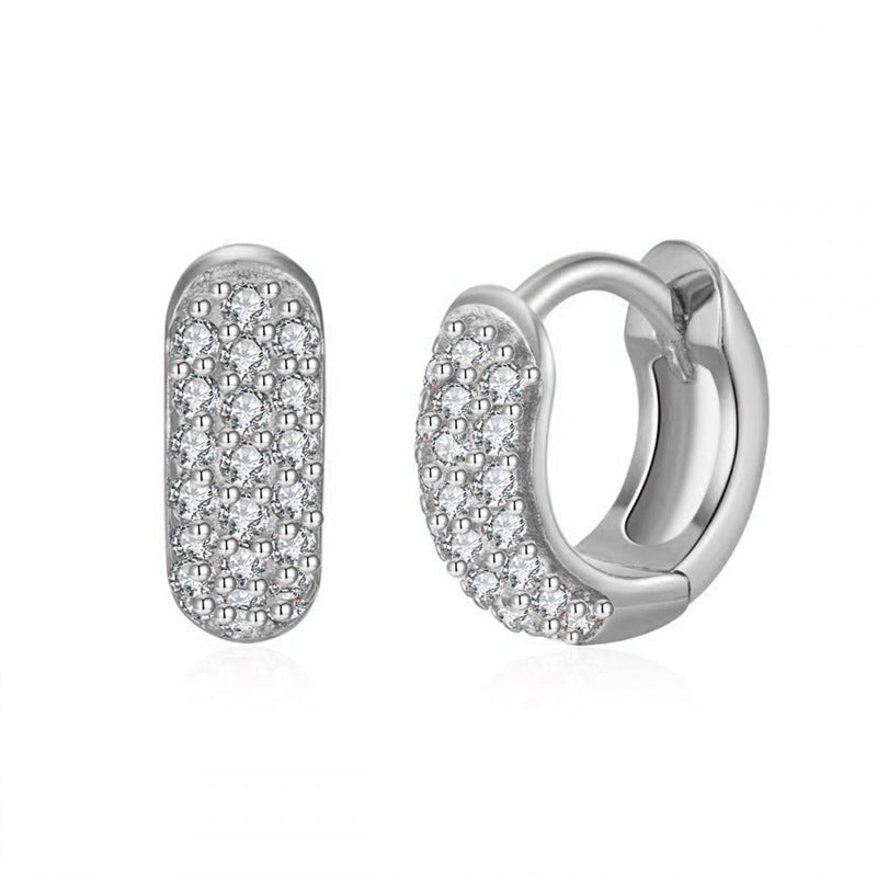 Color Zircon Ear Studs Popular Fashion Best-seller