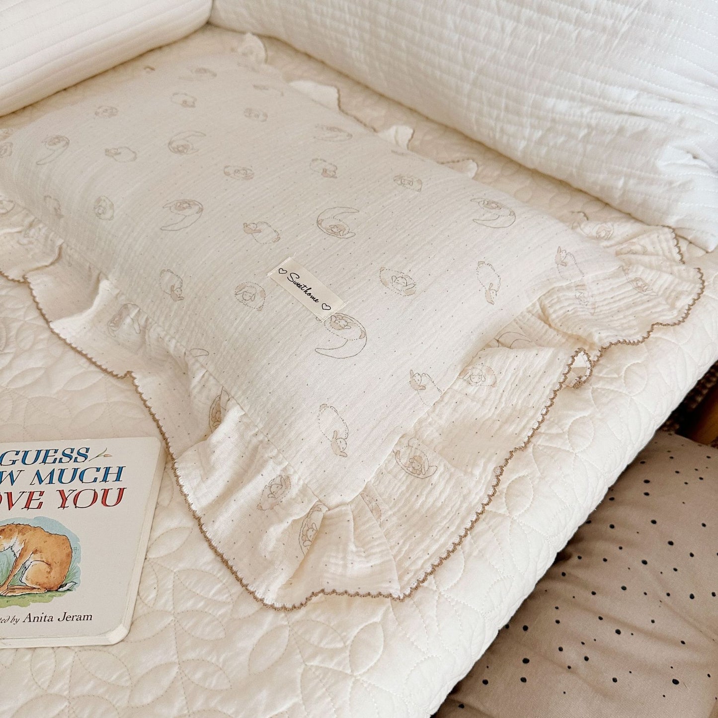 Korean-style Floral Cotton Gauze Pillowcase