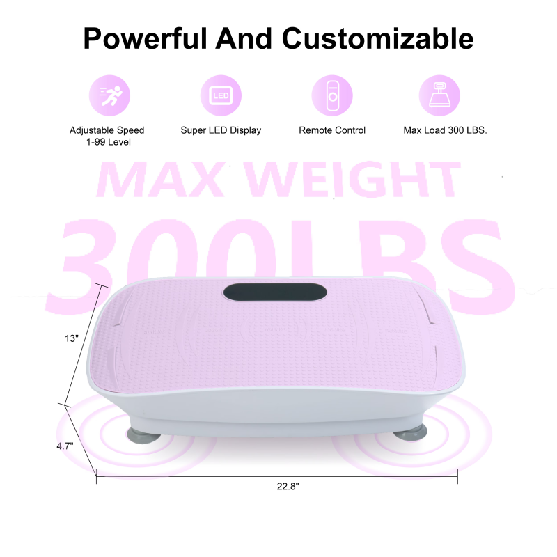 Silent Vibration Platform Crazy Fitness Massage 10 Frequency Weight Loss  Fat Burner Body Shaking Machine For Unisex Pi Nk
