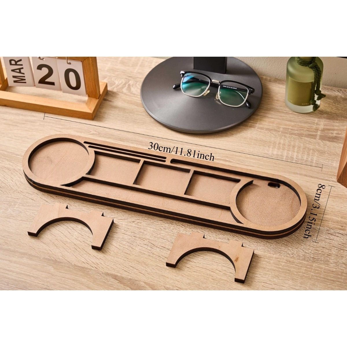 Cross-border Wooden Desktop Storage Box With Multiple Compartments For Monitors