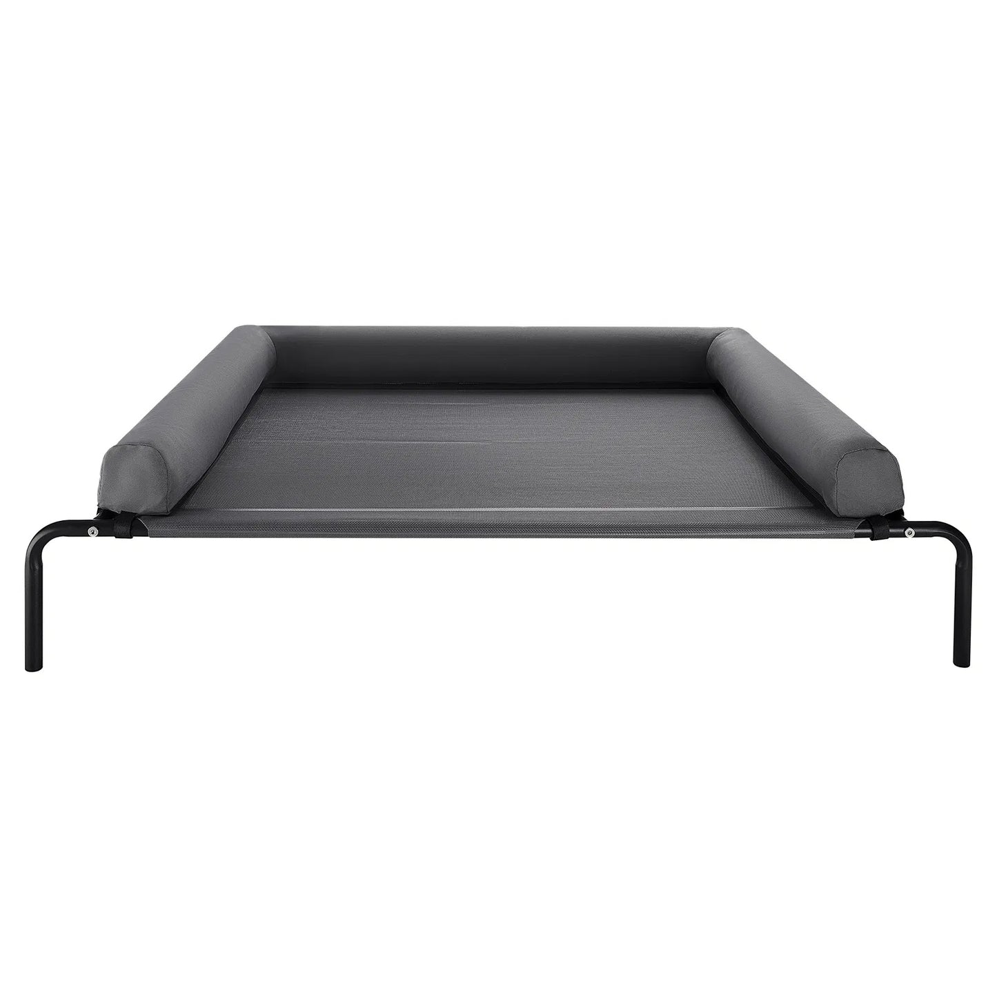 Elevated Dog Bed For Large Dogs XL, Raised Dog Bed Cot With Washable Pillow, Indoor & Outdoor Cooling Dog Bed Hammock, Heavy Duty Steel Frame Dog Bed With Breathable Teslin Mesh, Grey