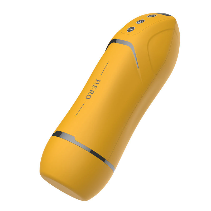 Mens Automatic Vacuum-Suction Smart-Warming Sound-Emitting Vibrating Toy
