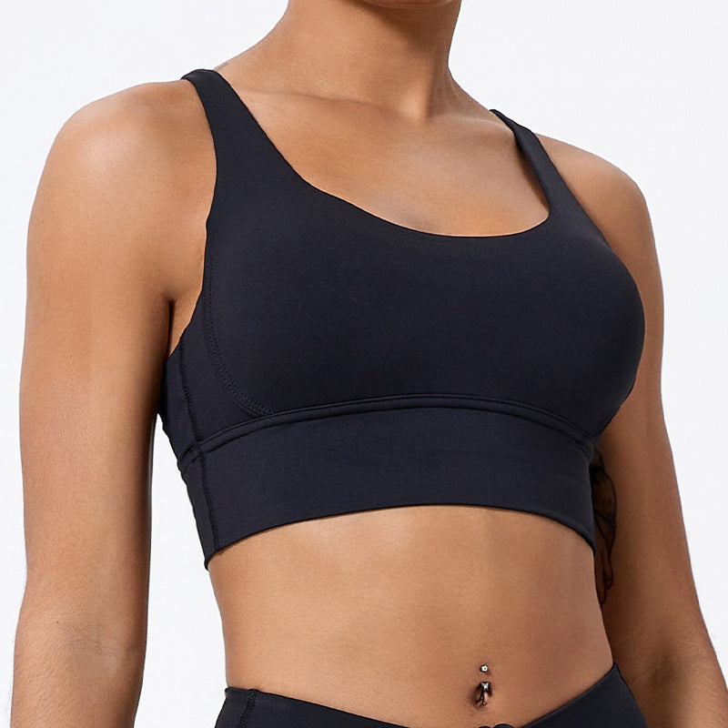 Nude Feel Spaghetti Strap Bra Beauty Back Exercise Fitness