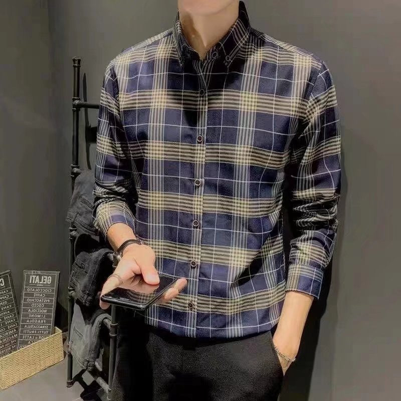 Korean-style Trendy Slim-fit Mens Shirt Jacket