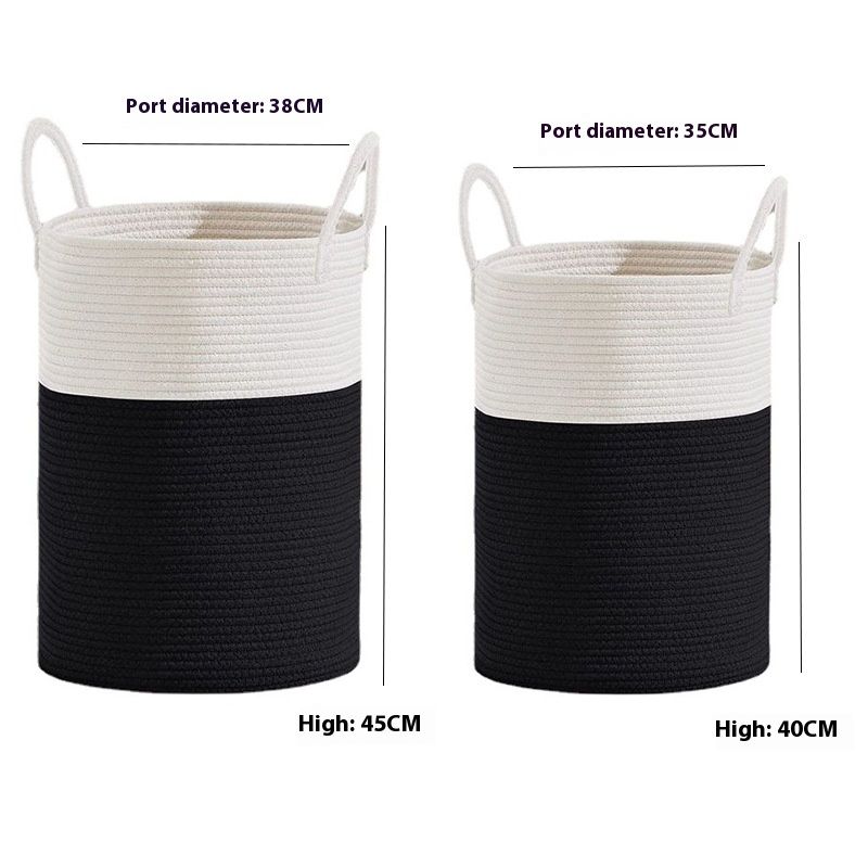Nordic Cotton Thread Dirty Clothes Basket Storage Basket Bedroom Washing Clothing Toys