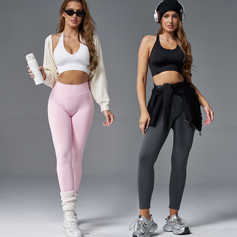 Peach Hip Tight Mid Waist Yoga Pants Hip Lifting Running Fitness