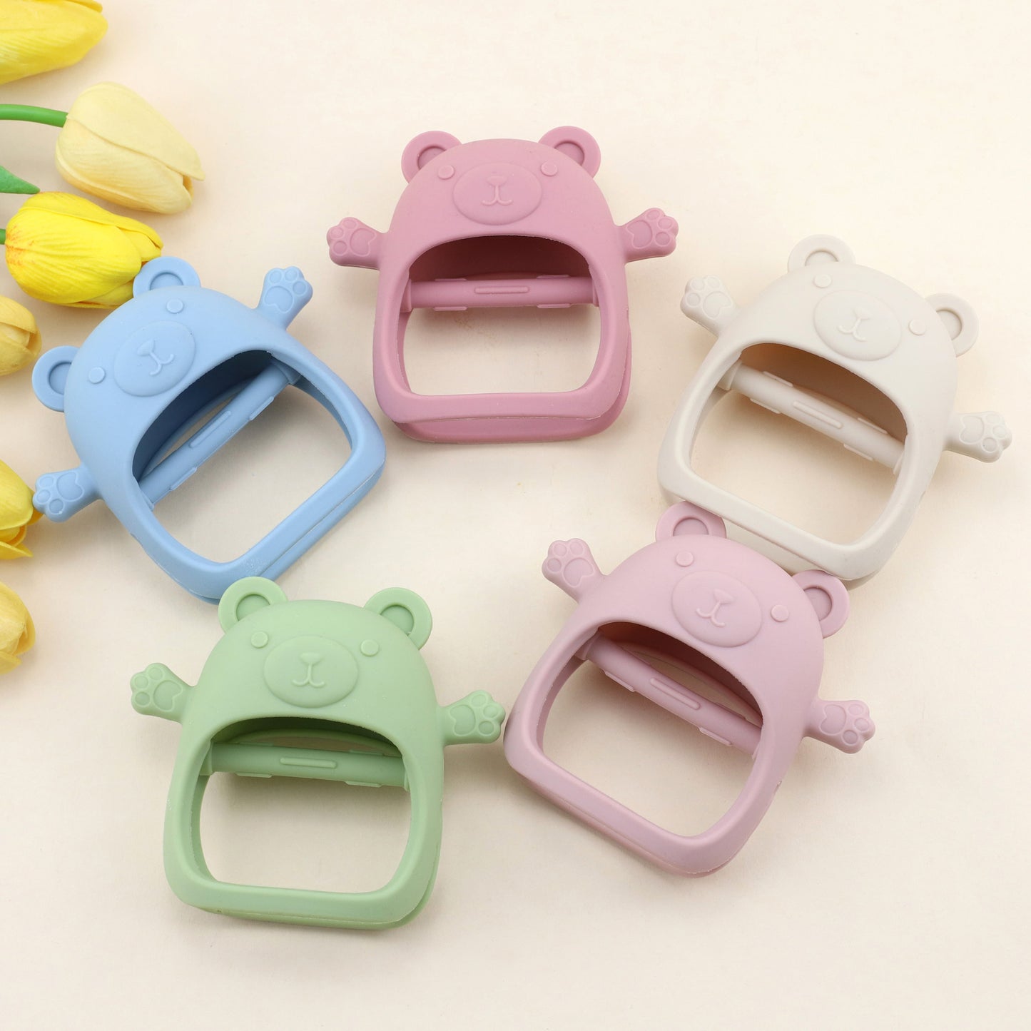 Personalized Food-Grade Silicone Baby Teether Toy