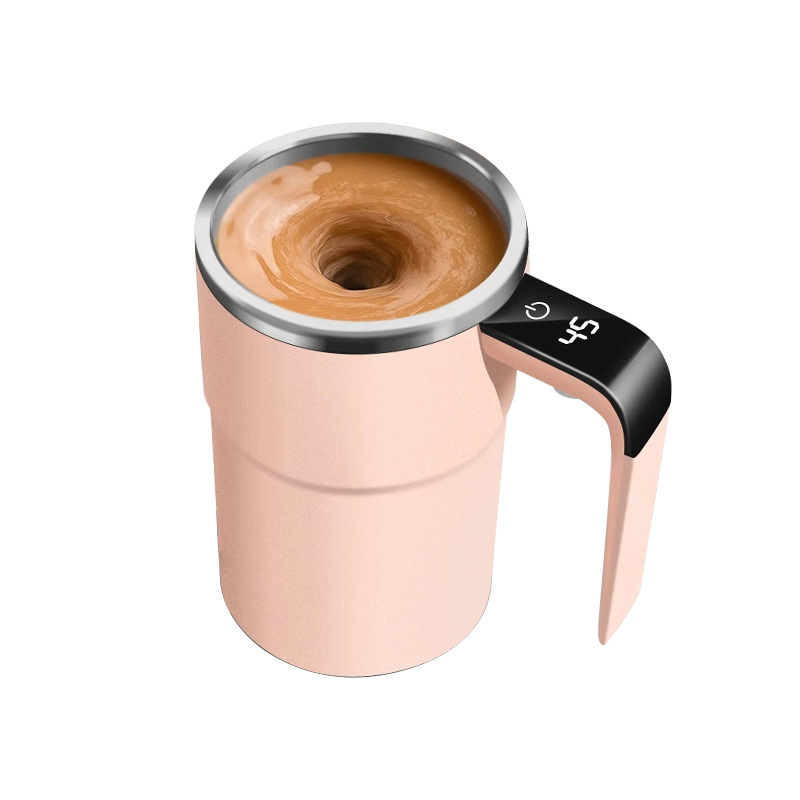 Smart Temperature-measuring Magnetic Automatic Stirring Cup, Electric Portable Coffee Cup, Milkshake Cup, Fitness Protein Shake Powder Cup